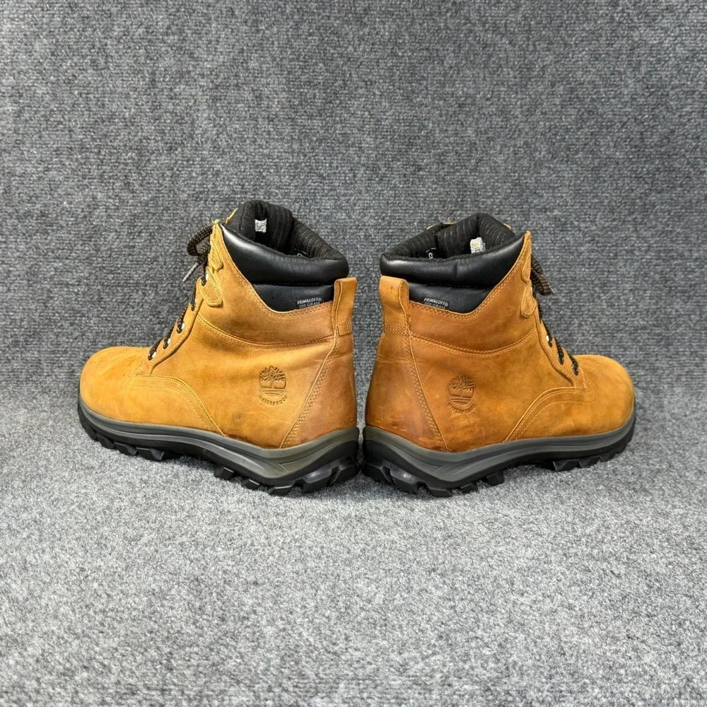 Timberland Premium Waterproof Boots Men's 15 Brown Leather Lace Up Work Hiking